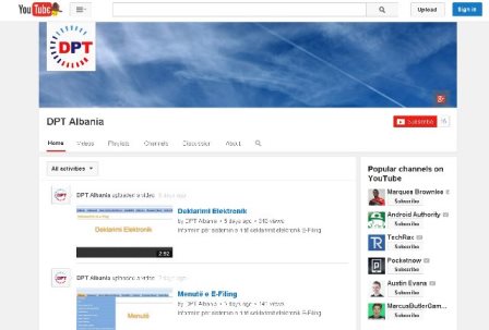 Tatimet ne Youtube, leksione per deklarimet online